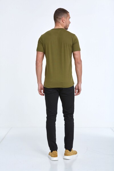 Elvio Printed Men's T-Shirt Khaki - 5