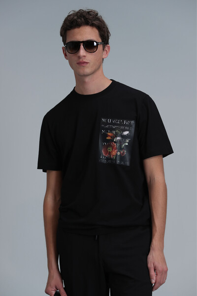 Exotic Modern Graphic T-Shirt Black - Thumbnail