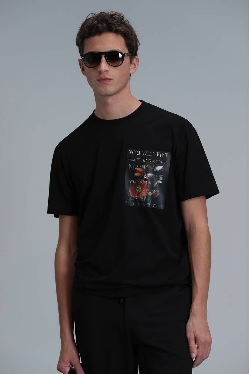 Exotic Modern Graphic T-Shirt Black