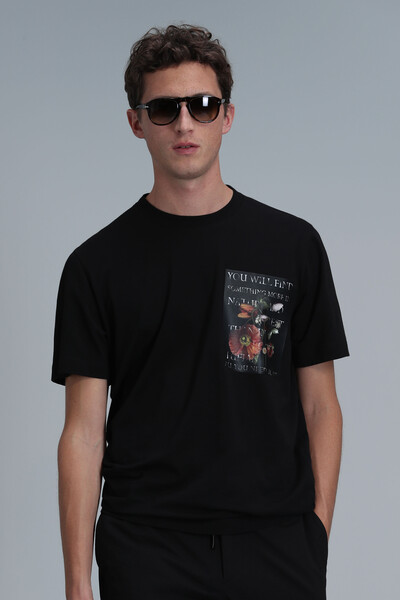 Exotic Modern Graphic T-Shirt Black - Thumbnail