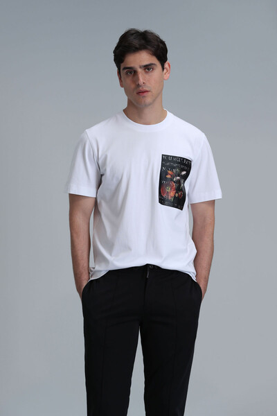 Exotic Modern Graphic T-Shirt White - Thumbnail