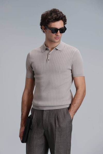 Eze Men's Sweater Beige - Thumbnail