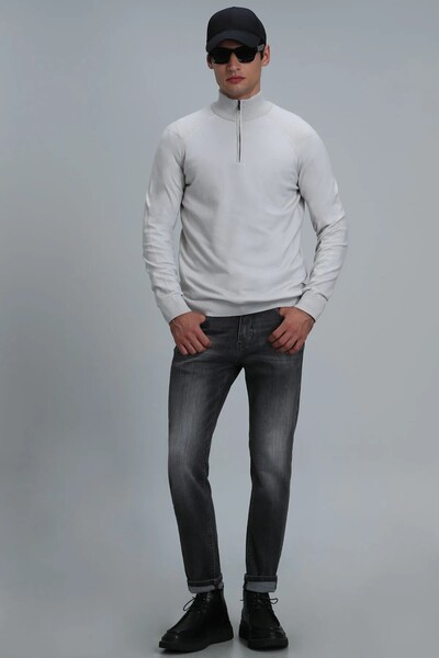 Face Men's Sweater Ecru - Thumbnail