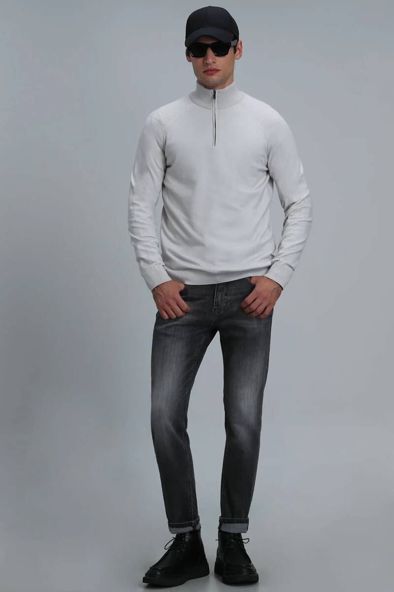 Face Men's Sweater Ecru