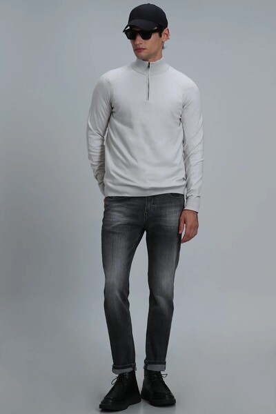 Face Men's Sweater Ecru - Thumbnail