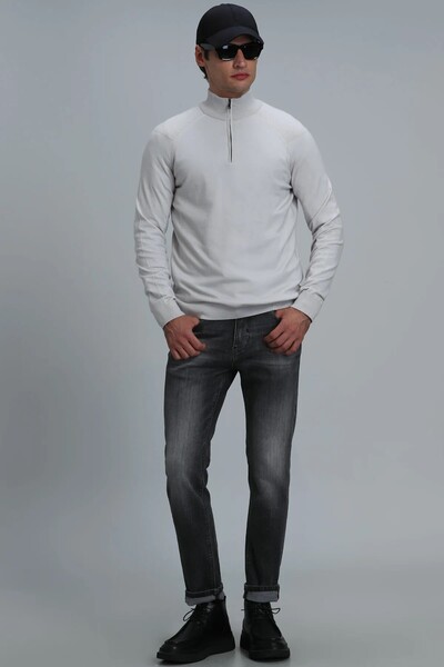 Face Men's Sweater Ecru - Thumbnail