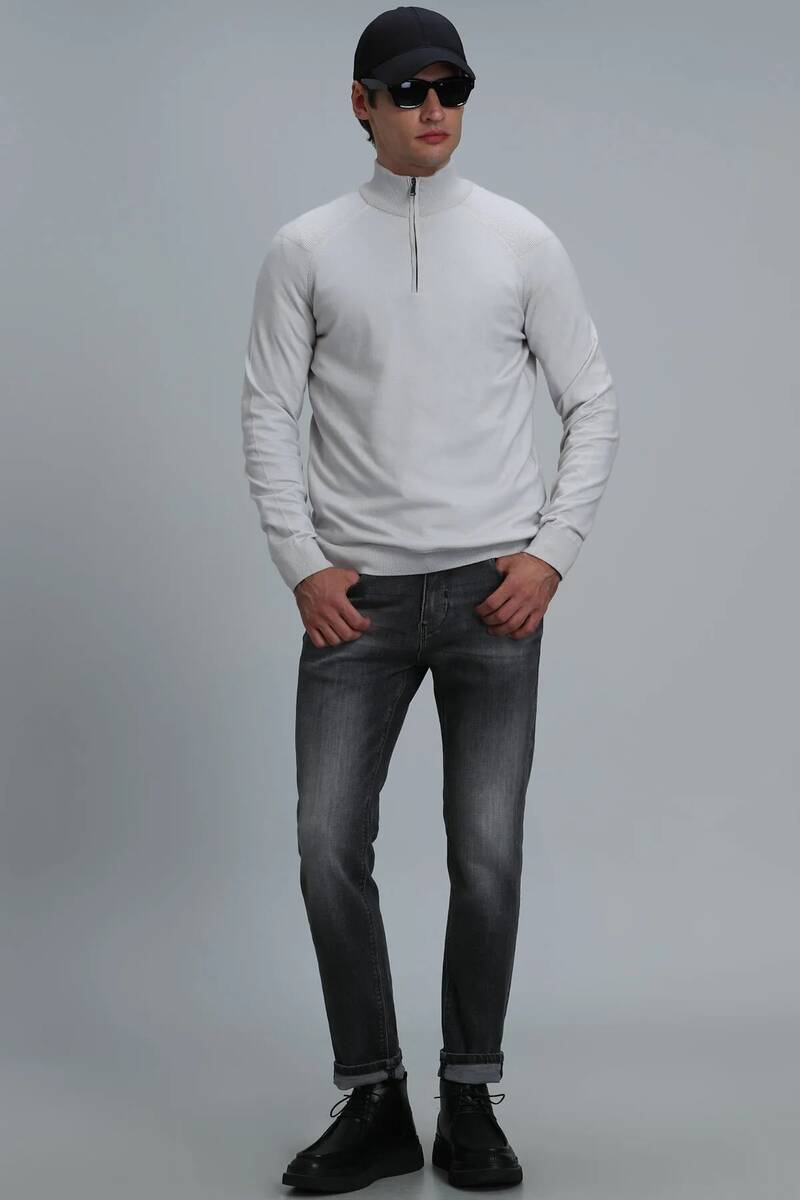 Face Men's Sweater Ecru