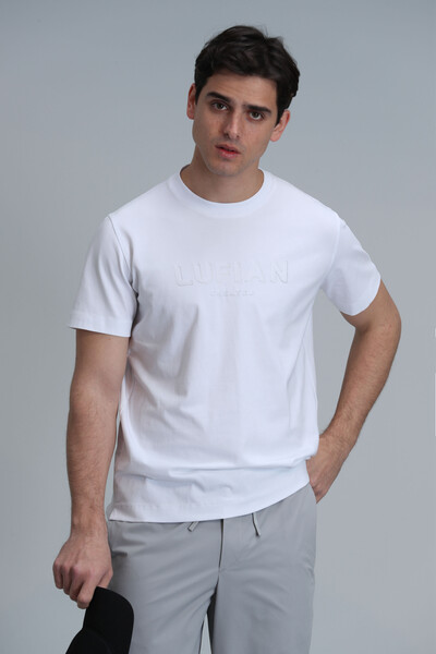 Gold Modern Graphic T-Shirt White - 3