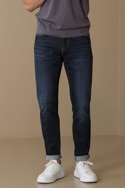 Lycra Slim Fit Blue Men's Jeans | Voltaj