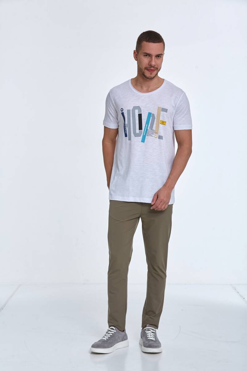 Hope Printed Cotton Crew Neck T-Shirt