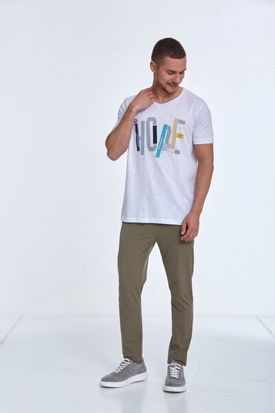 VOLTAJ - Hope Printed Cotton Crew Neck T-Shirt (1)