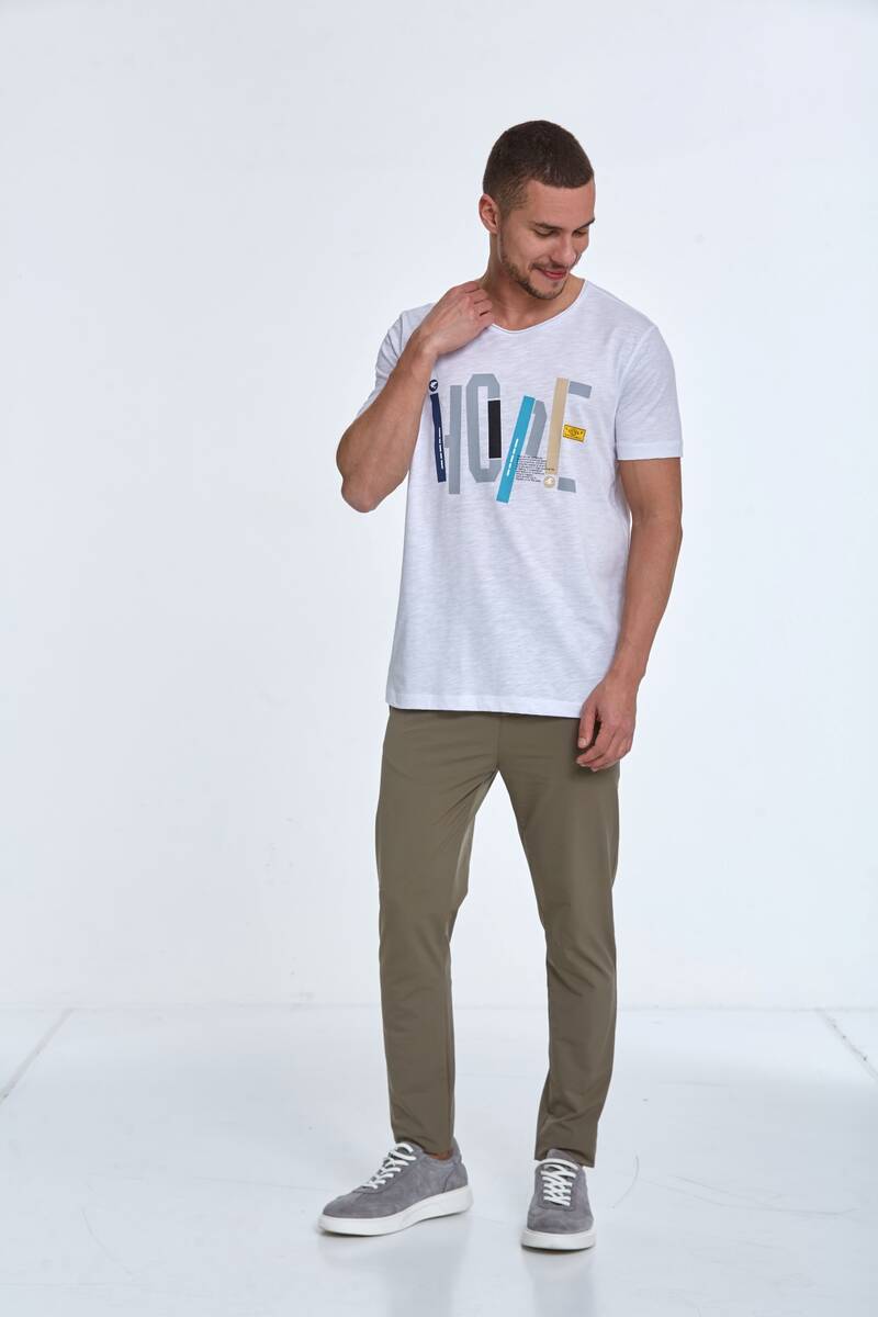 Hope Printed Cotton Crew Neck T-Shirt