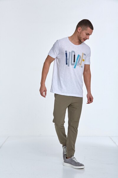 Hope Printed Cotton Crew Neck T-Shirt - Thumbnail