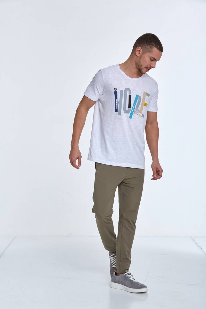 Hope Printed Cotton Crew Neck T-Shirt