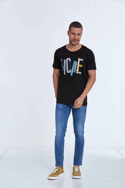 Hope Printed Cotton Crew Neck T-Shirt - Thumbnail