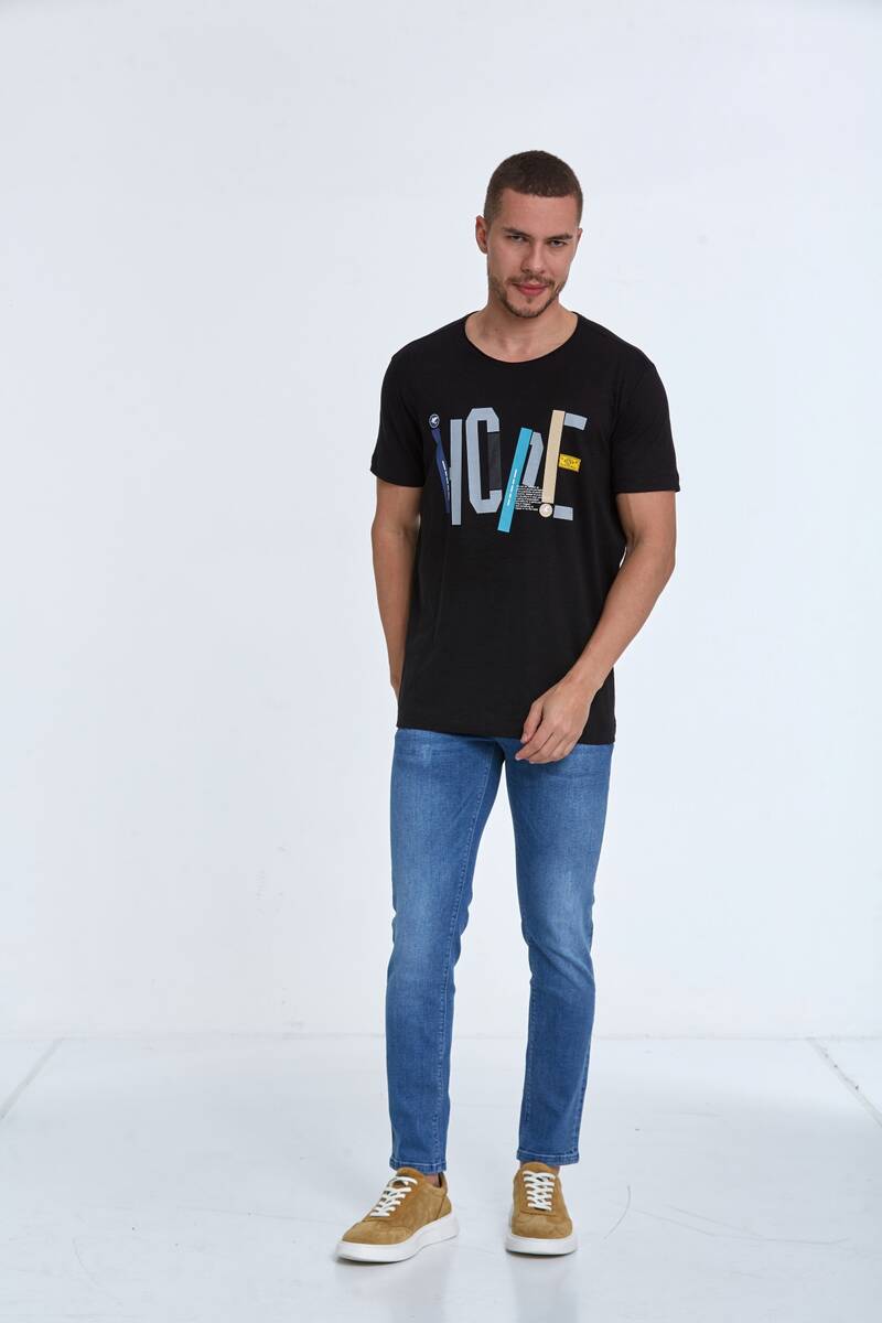 Hope Printed Cotton Crew Neck T-Shirt