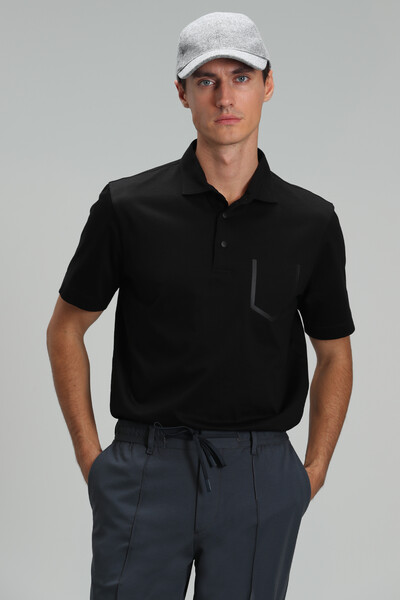 Hope Smart Men's Polo T-Shirt Black - Thumbnail