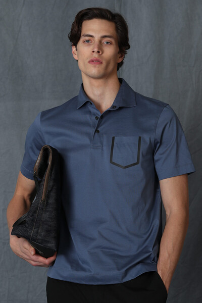 Hope Smart Men's Polo T-Shirt Dark Blue - Thumbnail