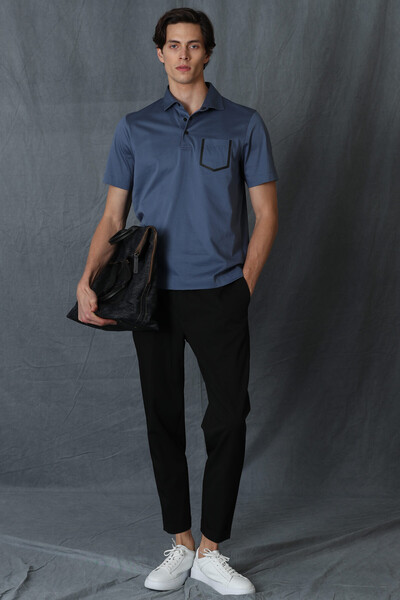 Hope Smart Men's Polo T-Shirt Dark Blue - Thumbnail