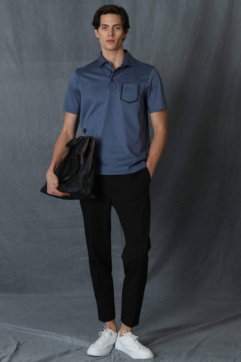 Hope Smart Men's Polo T-Shirt Dark Blue