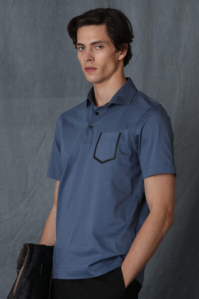 Hope Smart Men's Polo T-Shirt Dark Blue - Thumbnail