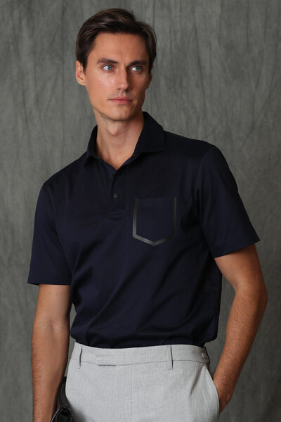 Hope Smart Men's Polo T-Shirt Navy Blue - Thumbnail