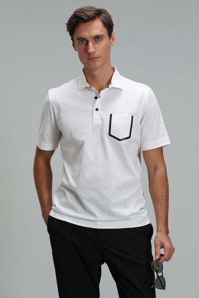 LUFIAN - Hope Smart Men's Polo T-Shirt Off White