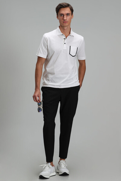 LUFIAN - Hope Smart Men's Polo T-Shirt Off White (1)