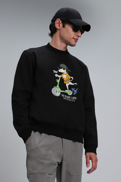 Lufian - Igor Erkek Sweatshirt Siyah (1)