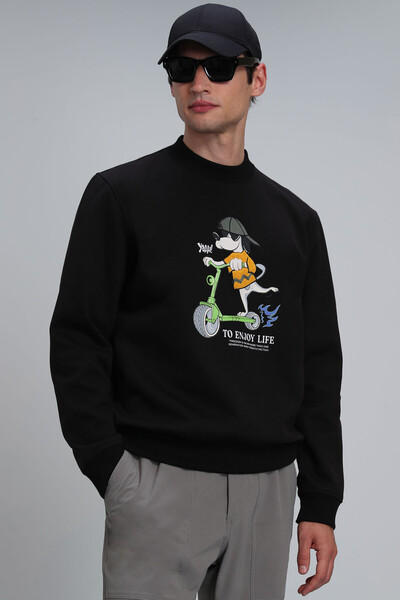 Igor Erkek Sweatshirt Siyah - Thumbnail