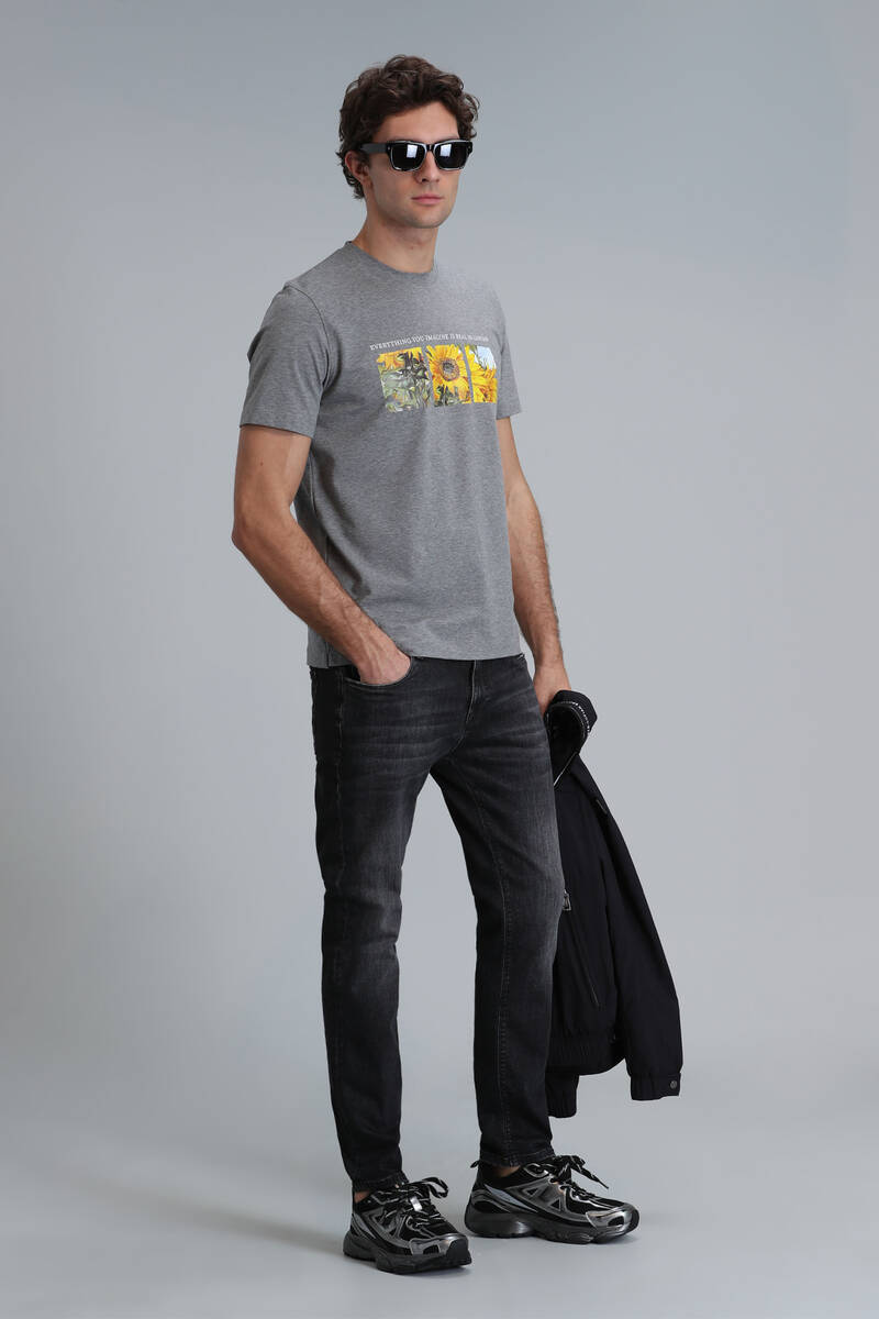 June Modern Graphic T-Shirt Gray