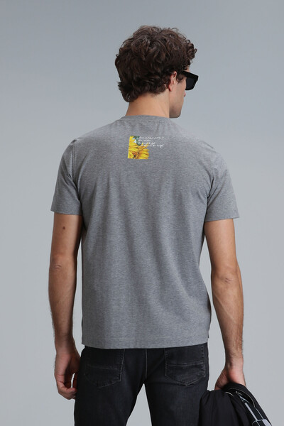 June Modern Graphic T-Shirt Gray - Thumbnail