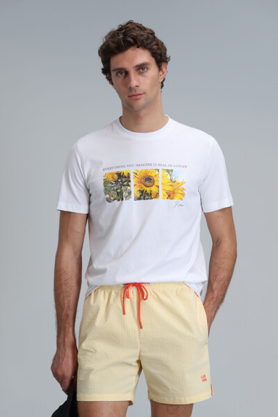 LUFIAN - June Modern Graphic T-Shirt White