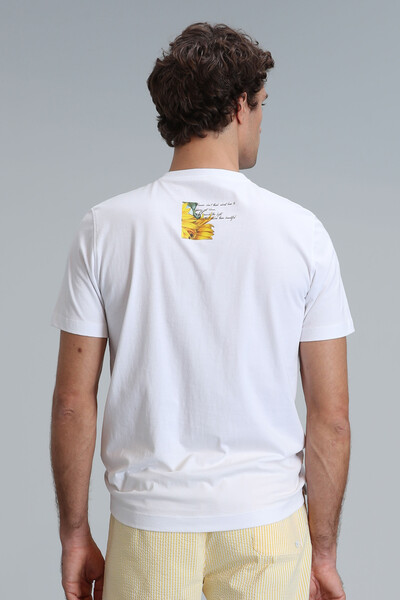 June Modern Graphic T-Shirt White - Thumbnail