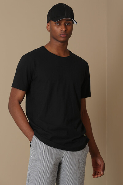 Junya Men's Basic T-Shirt Black - Thumbnail