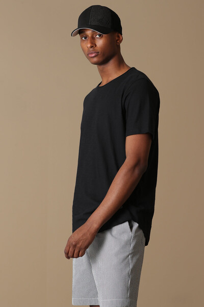 Junya Men's Basic T-Shirt Black - Thumbnail