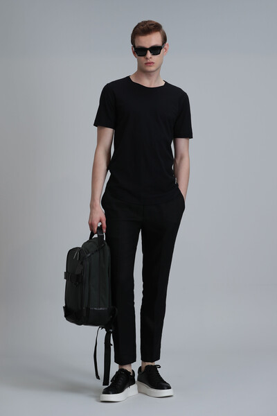 Junya Men's Basic T-Shirt Black - Thumbnail