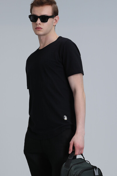 Junya Men's Basic T-Shirt Black - Thumbnail