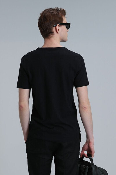 Junya Men's Basic T-Shirt Black - Thumbnail