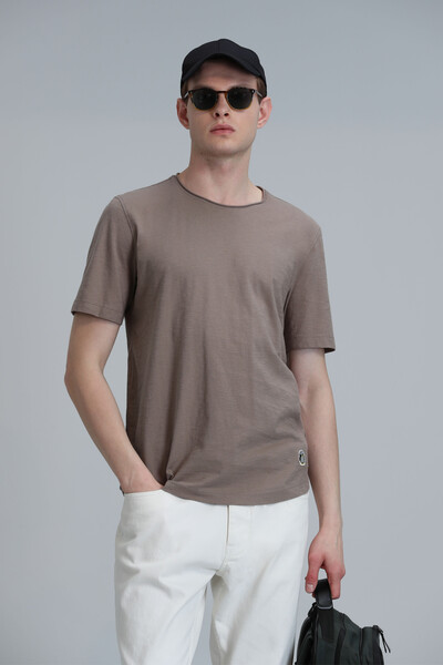 Junya Men's Basic T-Shirt Camel - 1