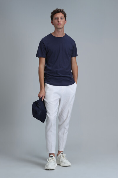 Junya Men's Basic T-Shirt Light Navy Blue - Thumbnail