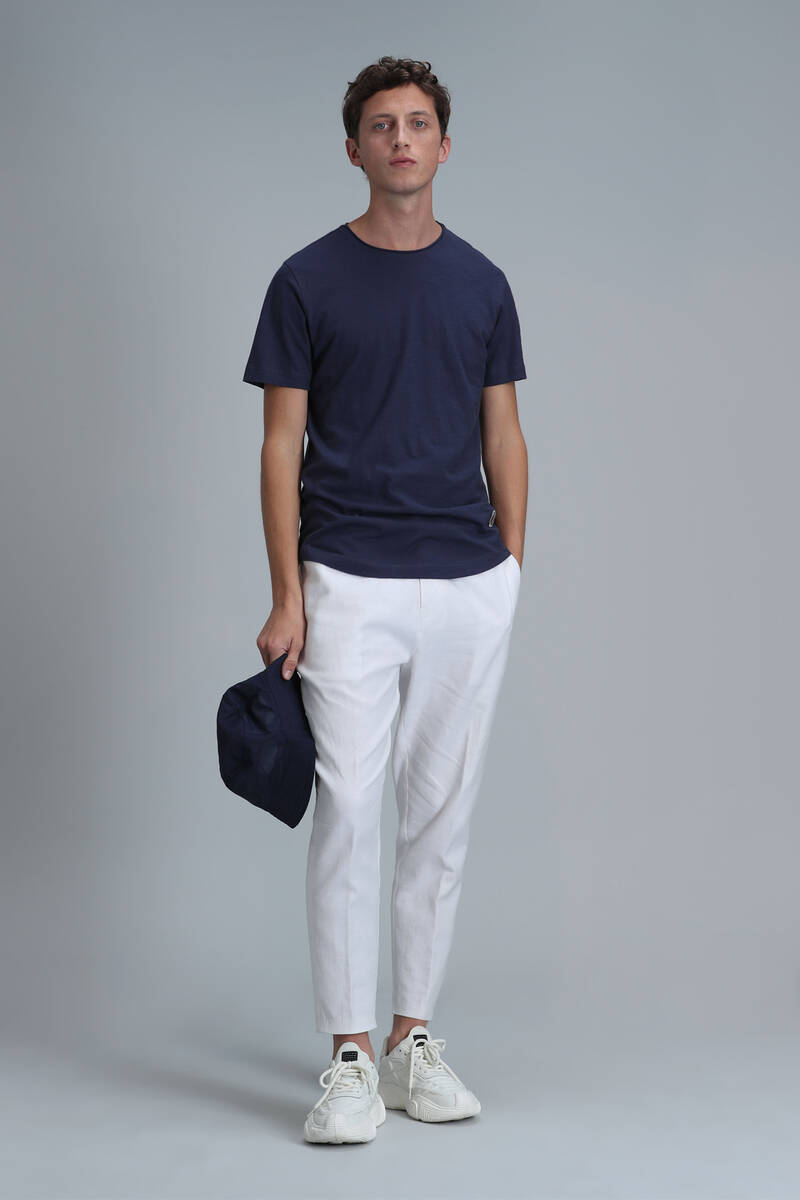 Junya Men's Basic T-Shirt Light Navy Blue