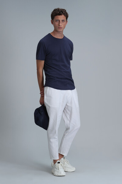 Junya Men's Basic T-Shirt Light Navy Blue - Thumbnail