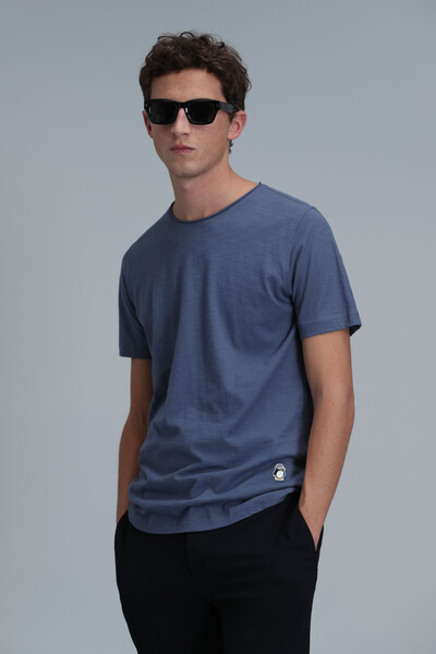 LUFIAN - Junya Men's Basic T-Shirt Midnight Blue