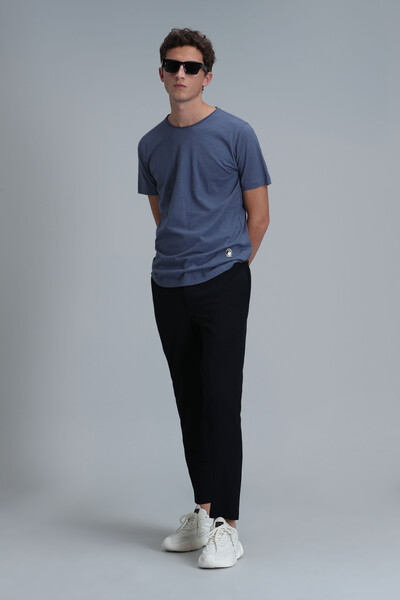 Junya Men's Basic T-Shirt Midnight Blue - Thumbnail