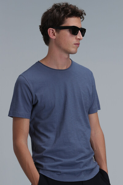 Junya Men's Basic T-Shirt Midnight Blue - Thumbnail