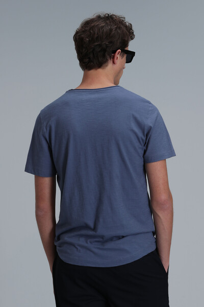 Junya Men's Basic T-Shirt Midnight Blue - Thumbnail