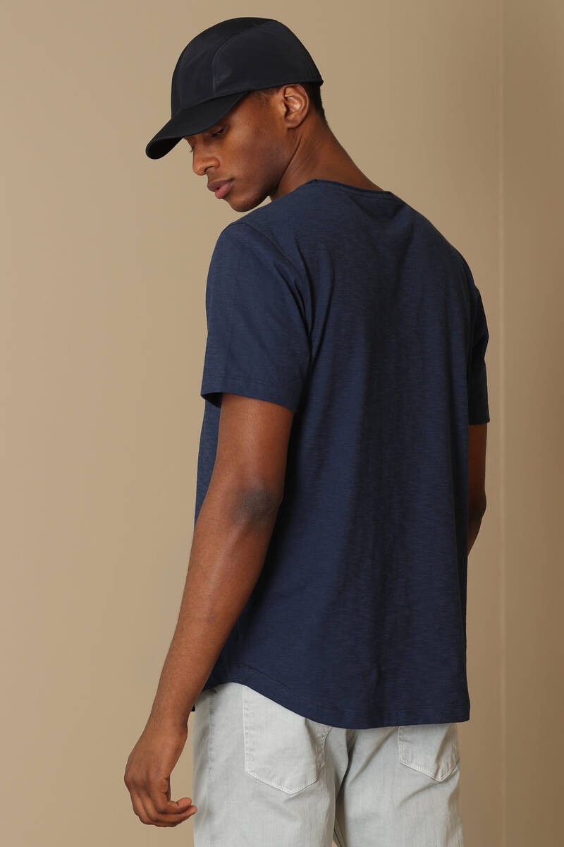 Junya Men's Basic T-Shirt Navy Blue