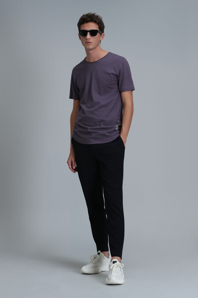 Junya Men's Basic T-Shirt Plum - Thumbnail