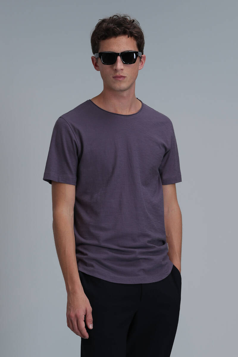 Junya Men's Basic T-Shirt Plum